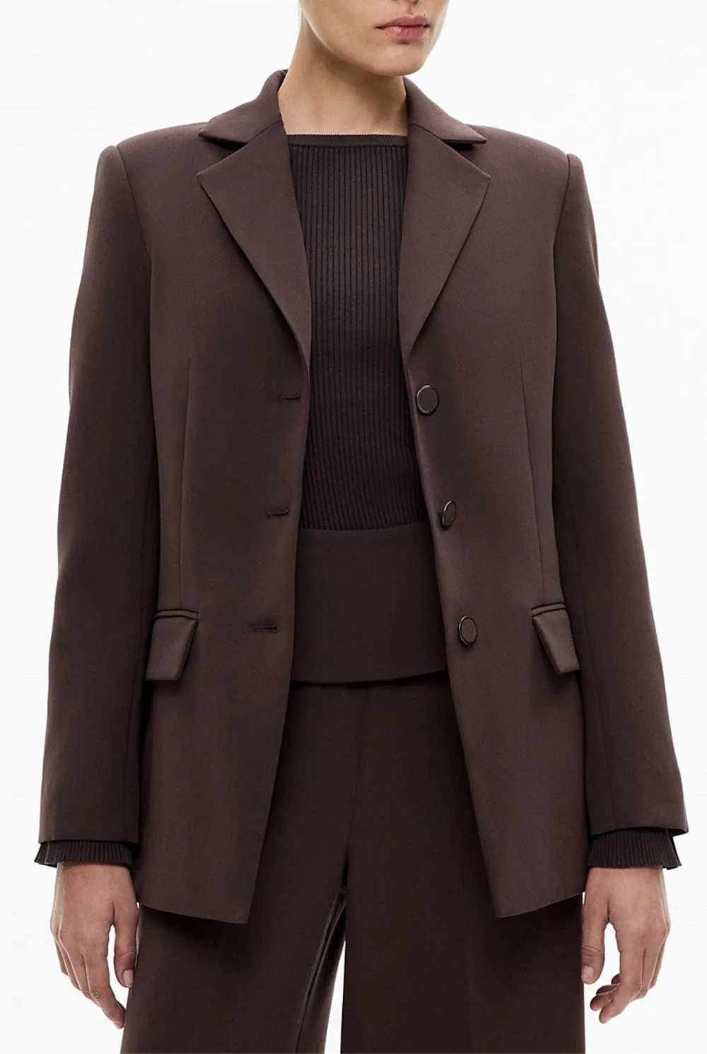Waist-Belted Women's Suit Jacket