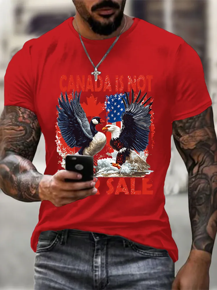Round-Neck Short-Sleeved Shirt Canada Is Not  For Sale T-Shirt