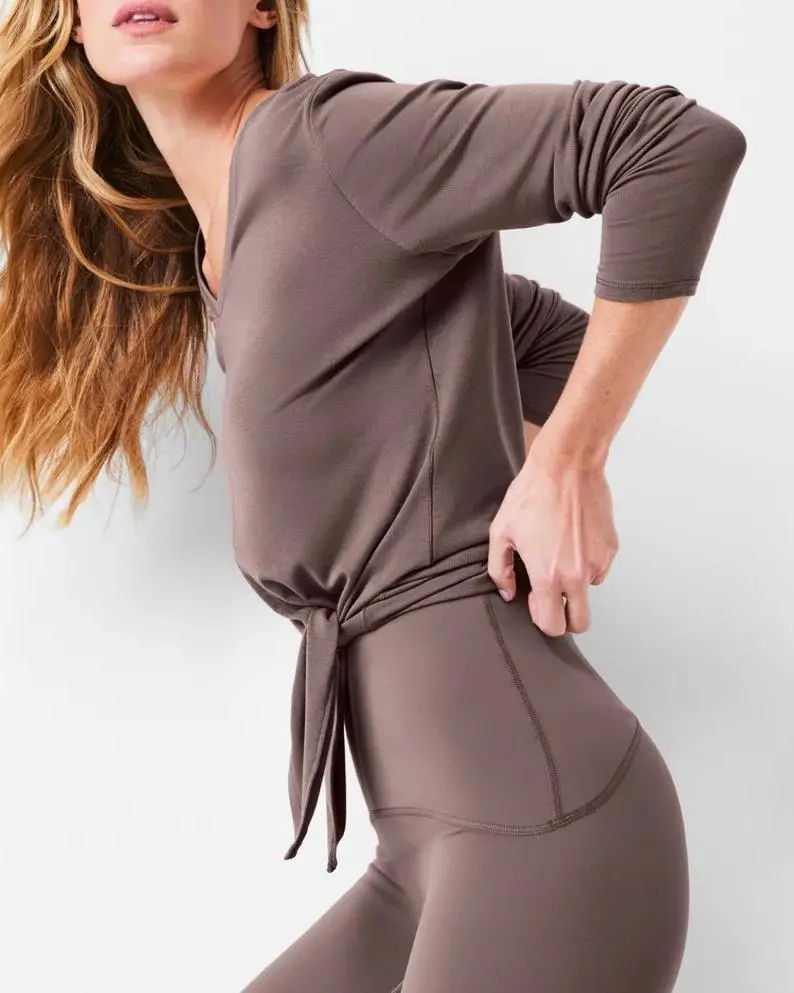 Long Sleeve Convertible Tie Top