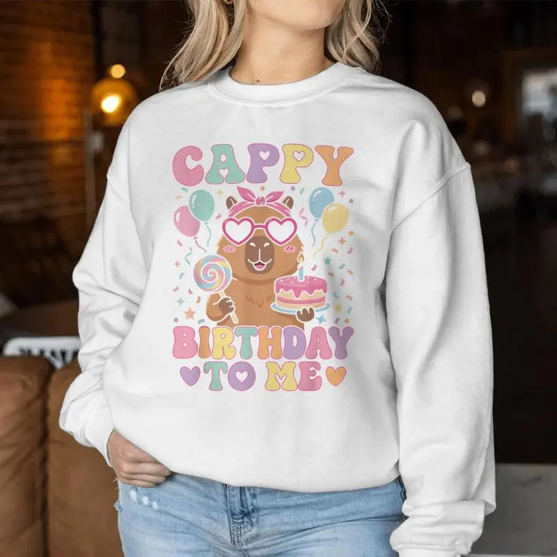 Capybara Birthday To Me Cute Girls Birthday Capybara Women Sweatshirt