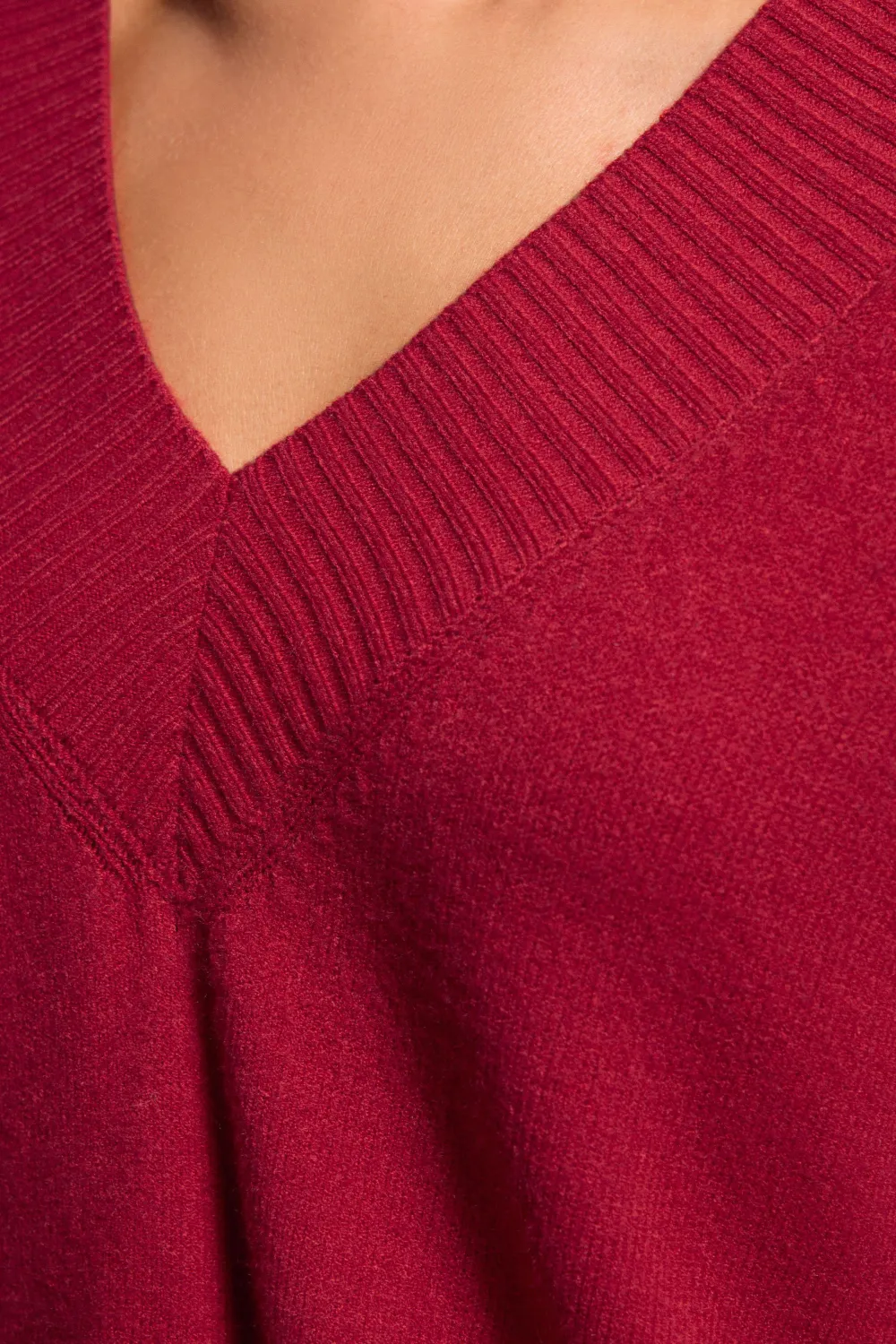 Ribbed V-Neck Sweater