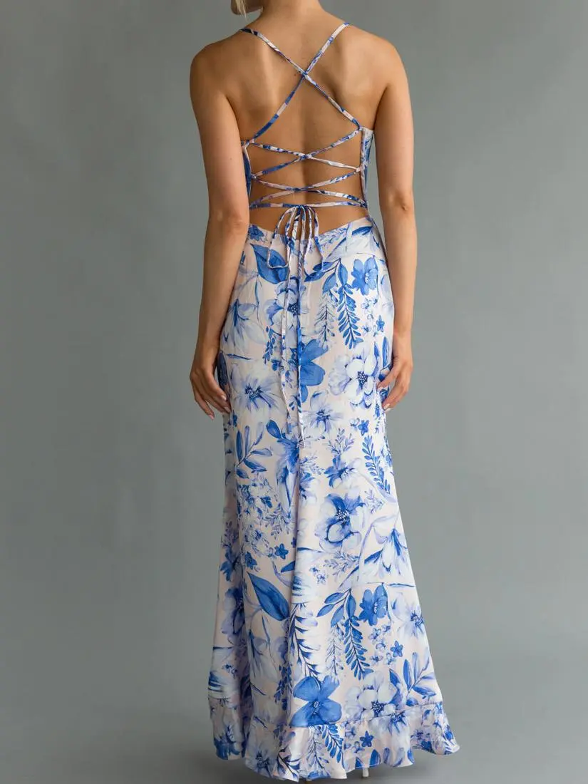 Kimber Floral Ruffle Maxi Dress