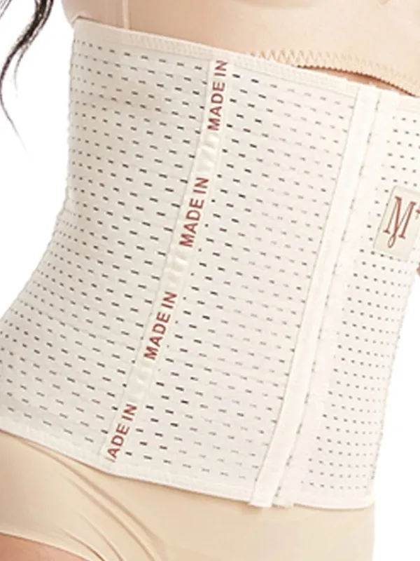 Corset Women's Waist Trainer Shapewears Office Party & Evening Running Gym Black Beige Sport Breathable Comfortable Hook & Eye Tummy Control Push Up Front Close Pure Color All Seasons