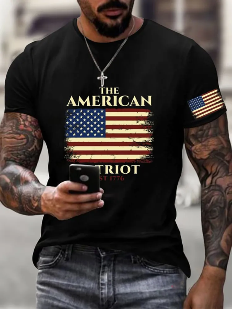 Men'S Shirt The American 1776 Short-Sleeved T-Shirt