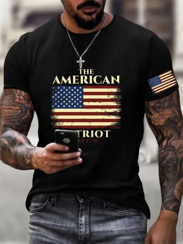 Men'S Shirt The American 1776 Short-Sleeved T-Shirt
