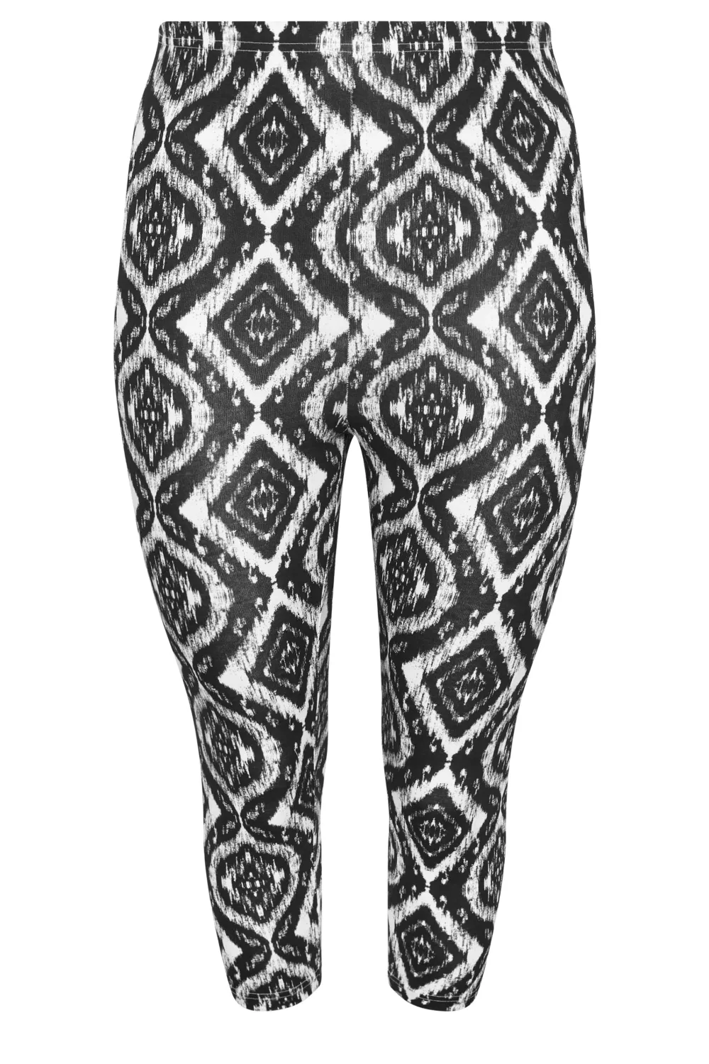 YOURS Curve 2 PACK Black Butterfly Print Cropped Leggings