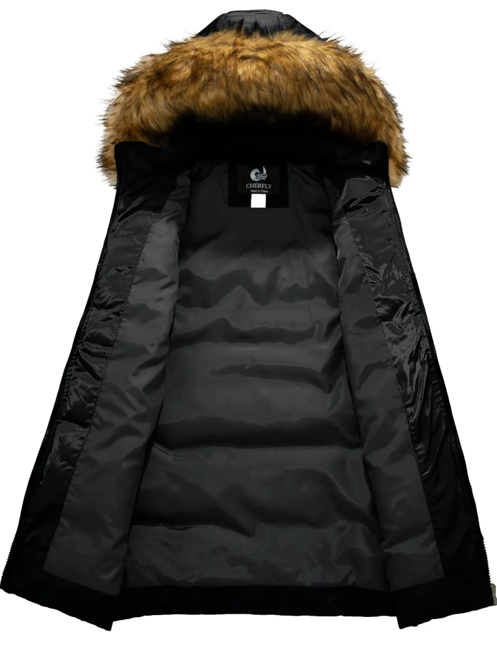 Women's Winter Puffer Coat Heavy Warm Long Parka Down Jacket with Fur Hood