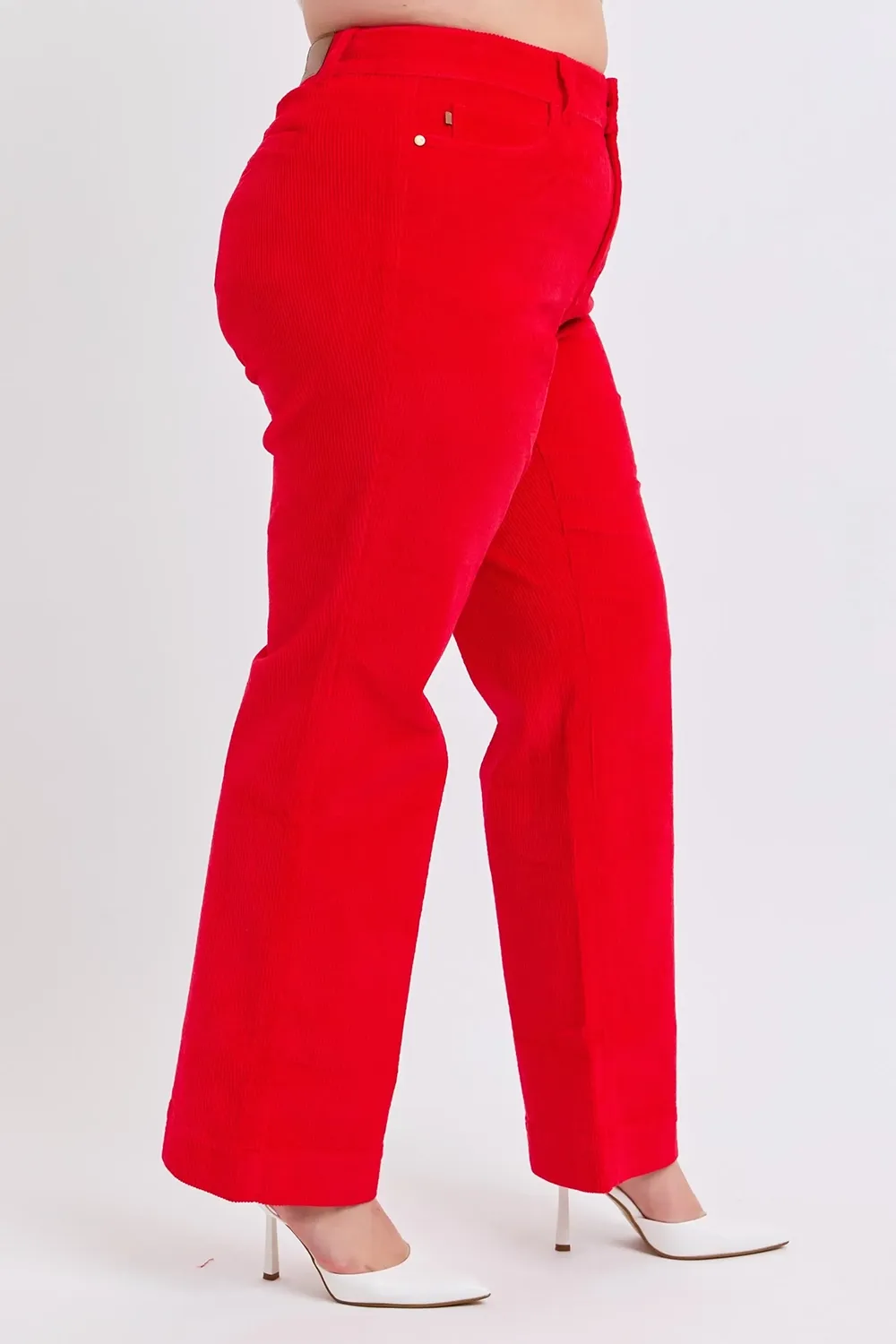 Corduroy Versatile Loose Ruby Trousers