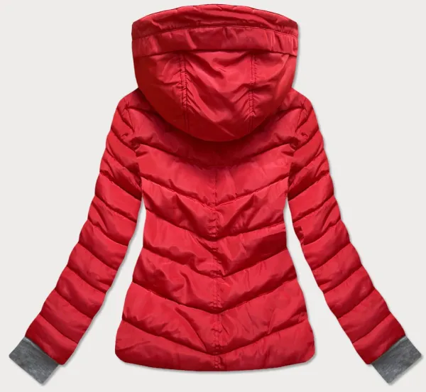 Red Ladies Winter Hooded Jacket
