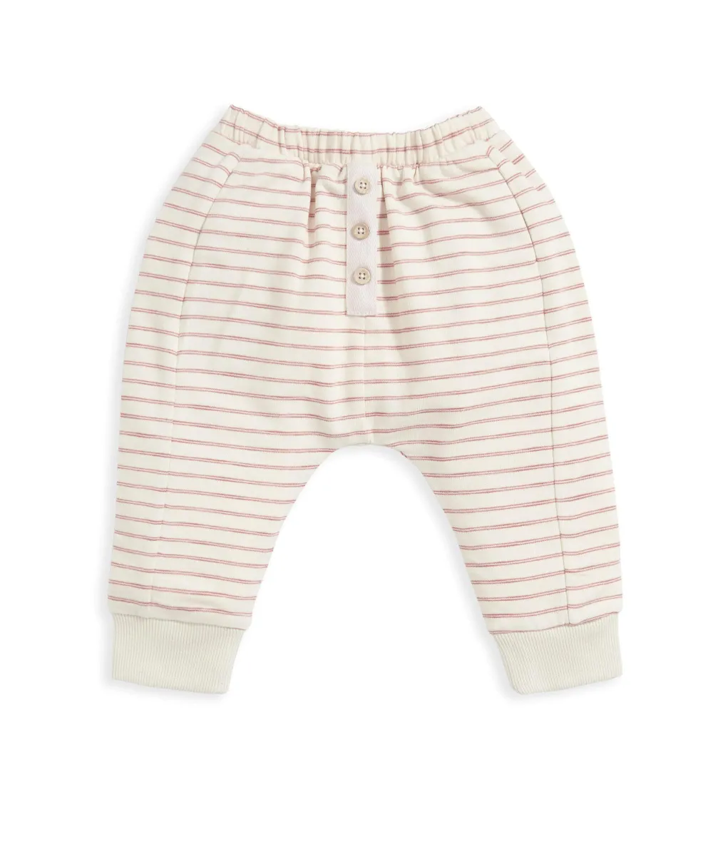 Striped Joggers - Cream