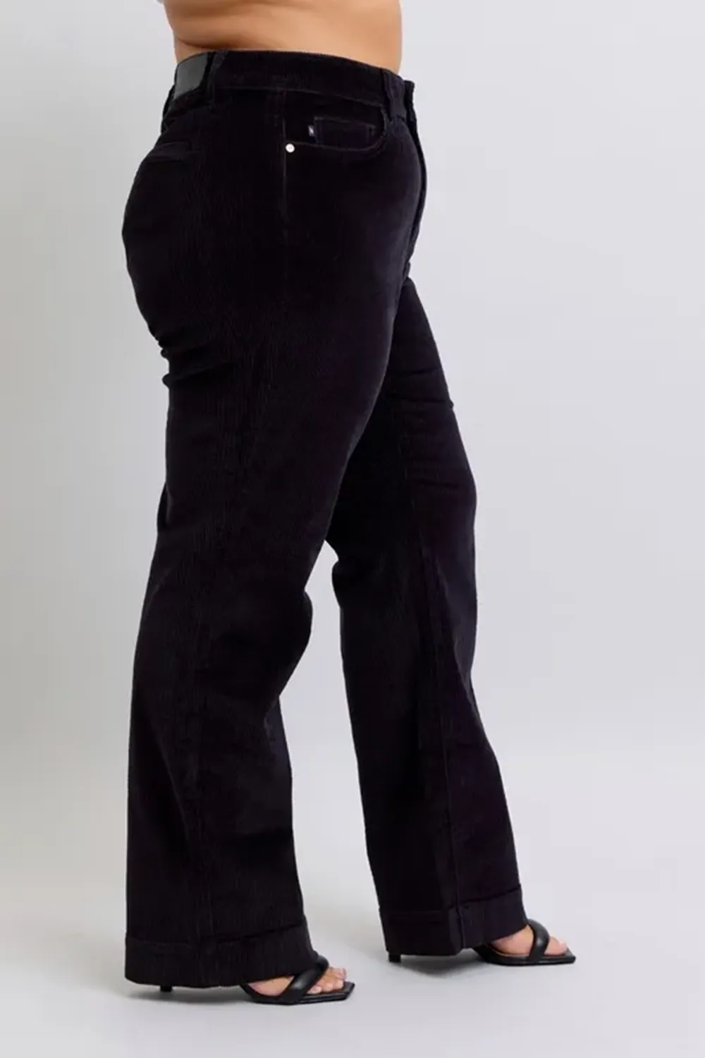 Black Simple Wide-Leg Breathable Trousers