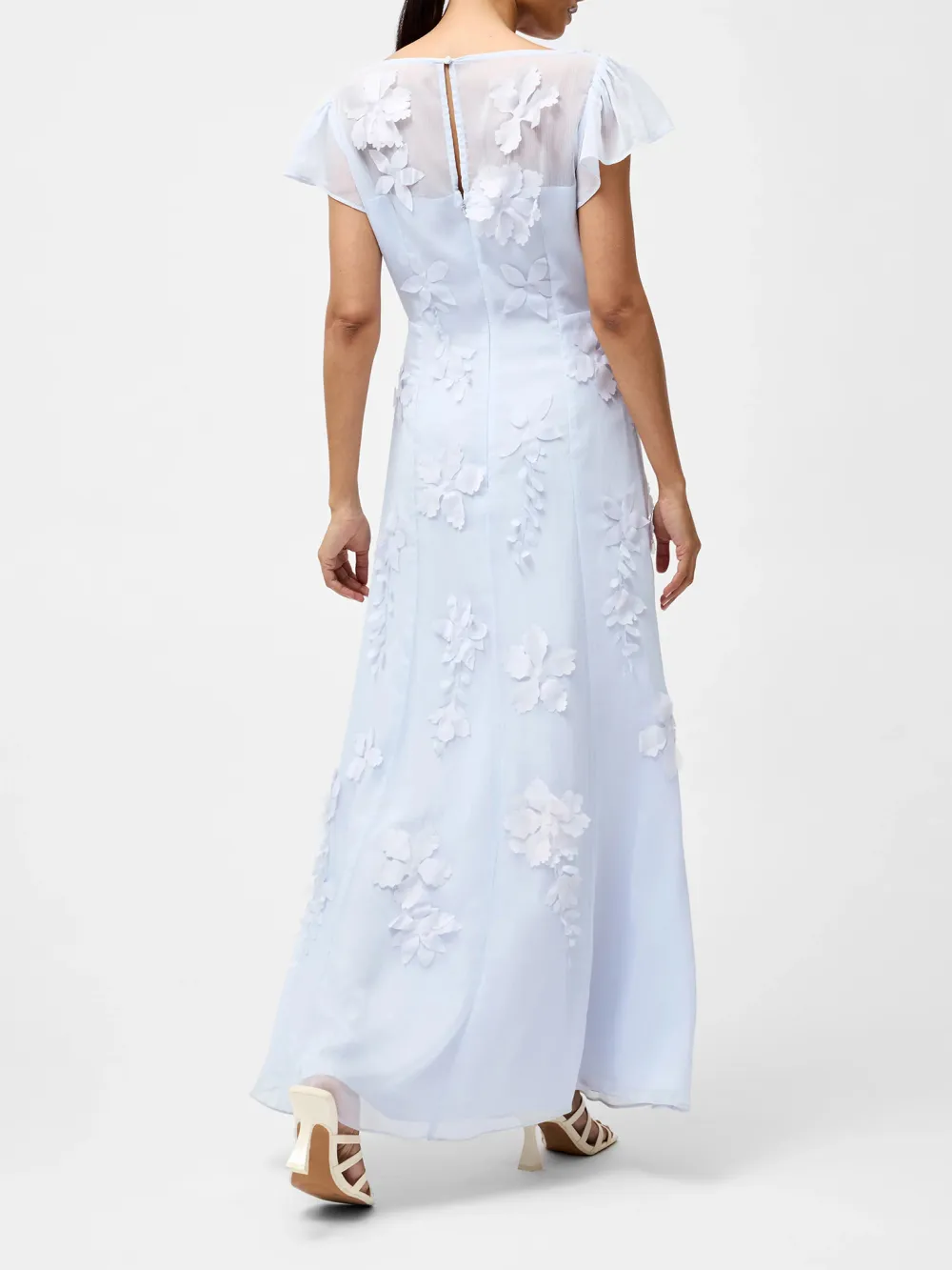 Elegant Chiffon 3D Floral Dress