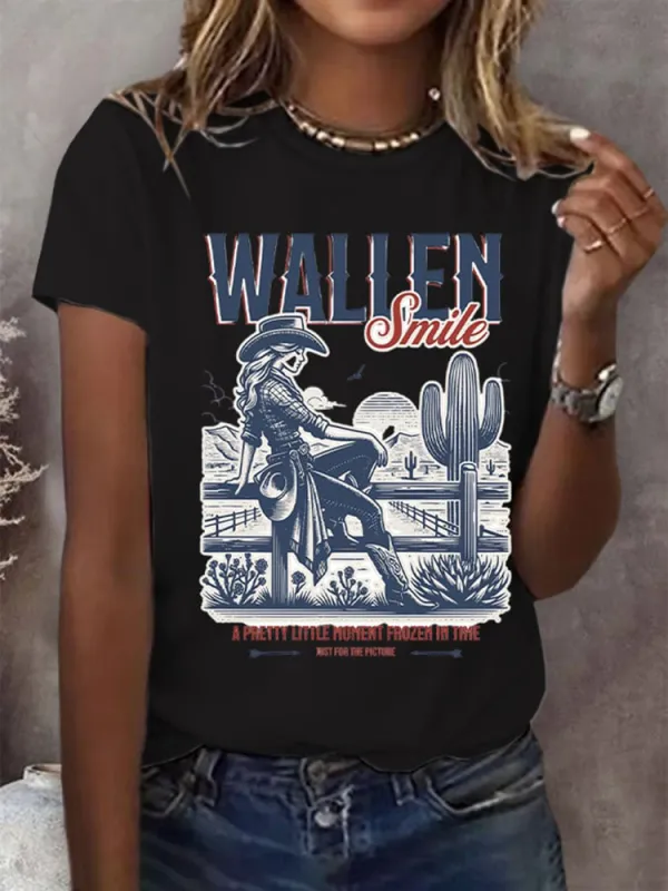 Retro-Inspired Graphic Short-Sleeved T-Shirts
