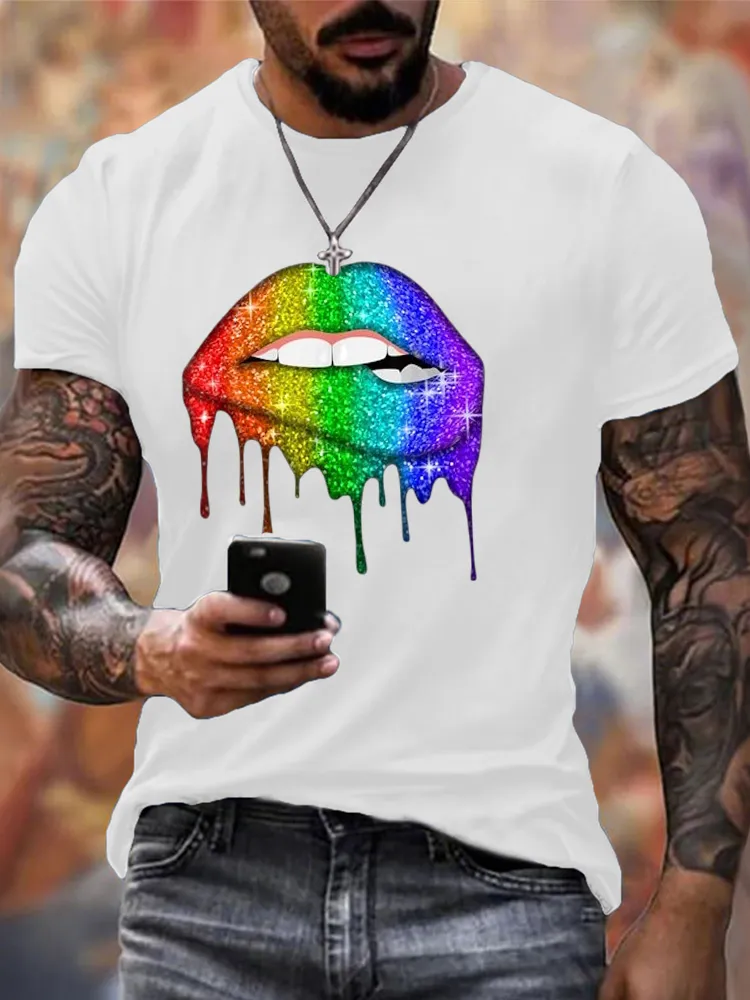 Men'S This Rainbow Lips