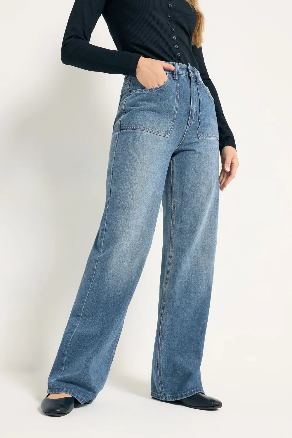 Women's Casual Wide Leg Jeans