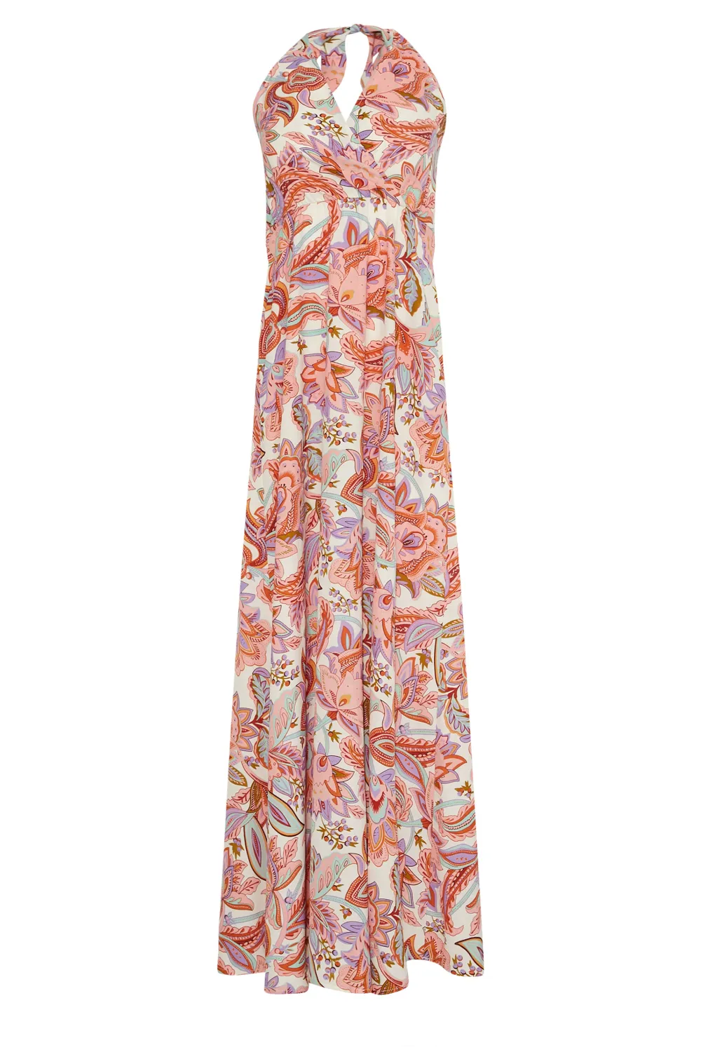 LTS Tall Pink Paisley Print Halter Neck Maxi Dress