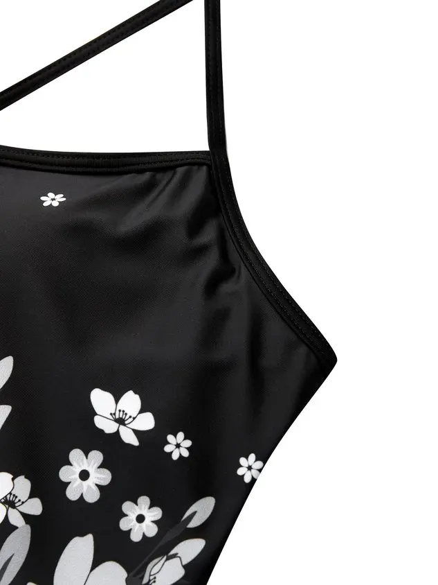 Casual Floral Printing Tankinis Scoop Neck Two-Piece Set