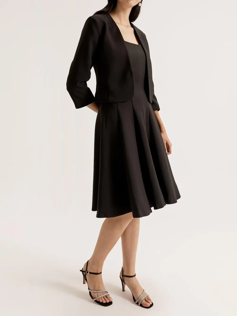 Black Evening Formal Midi Dresses