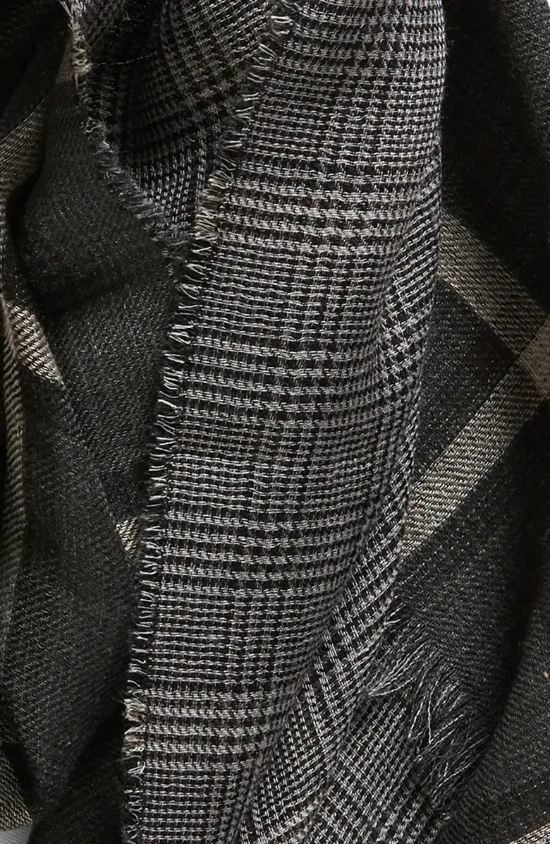 Tirana Check Wool & Silk Stole