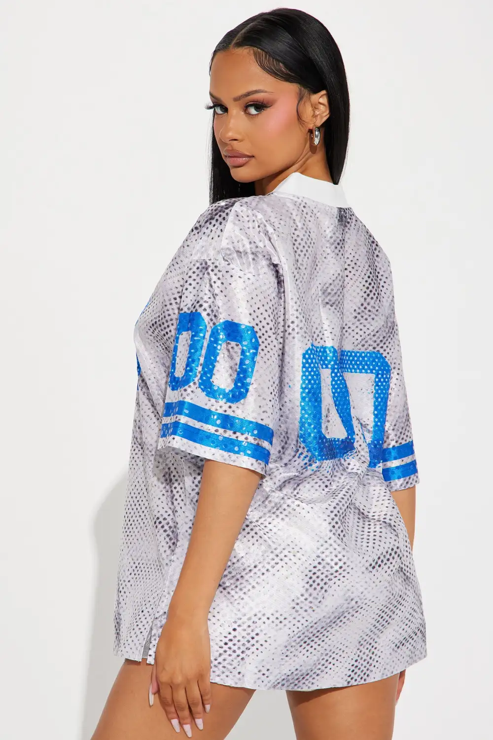 Can't Compete Sequin Top - Blue/combo