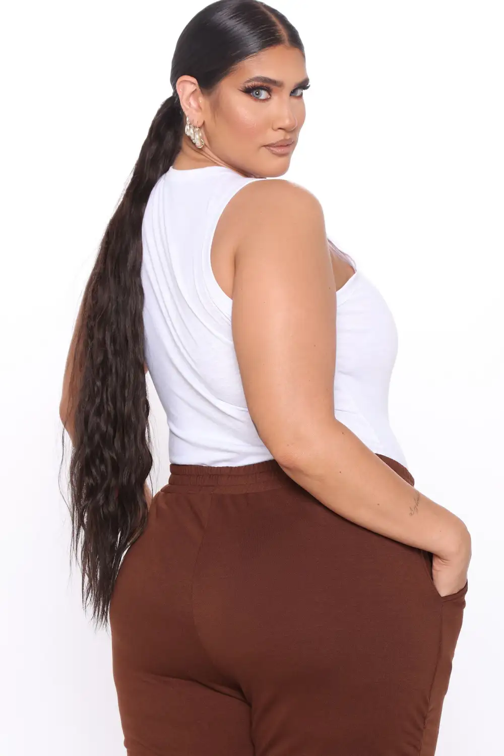 Alana Sleeveless Bodysuit - White