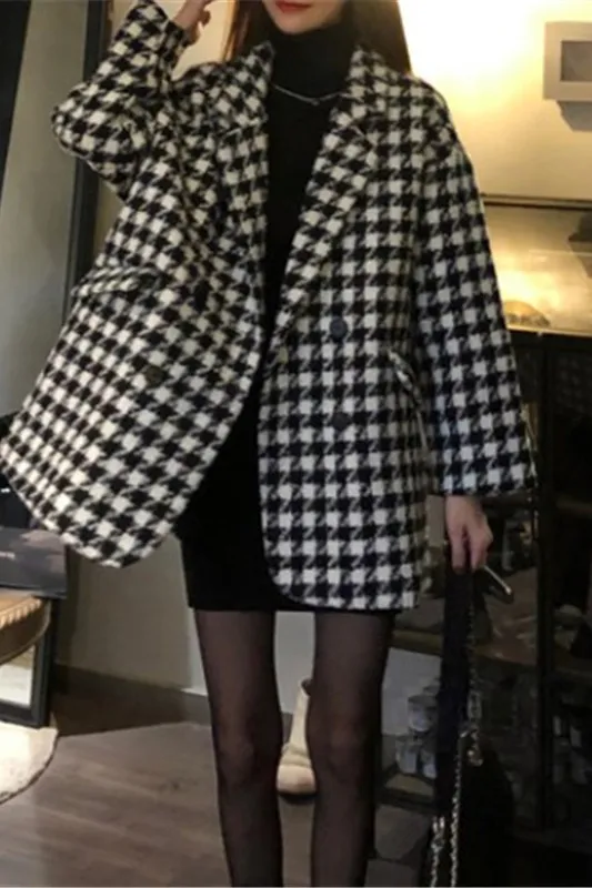 Thousand Mid Length Lapel thickening coat