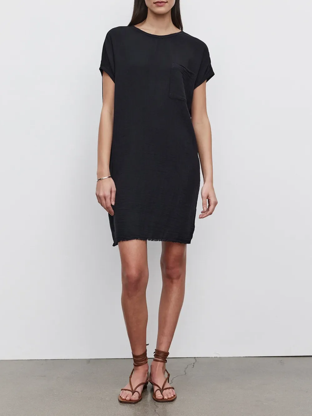 Crew Neck Black Dress