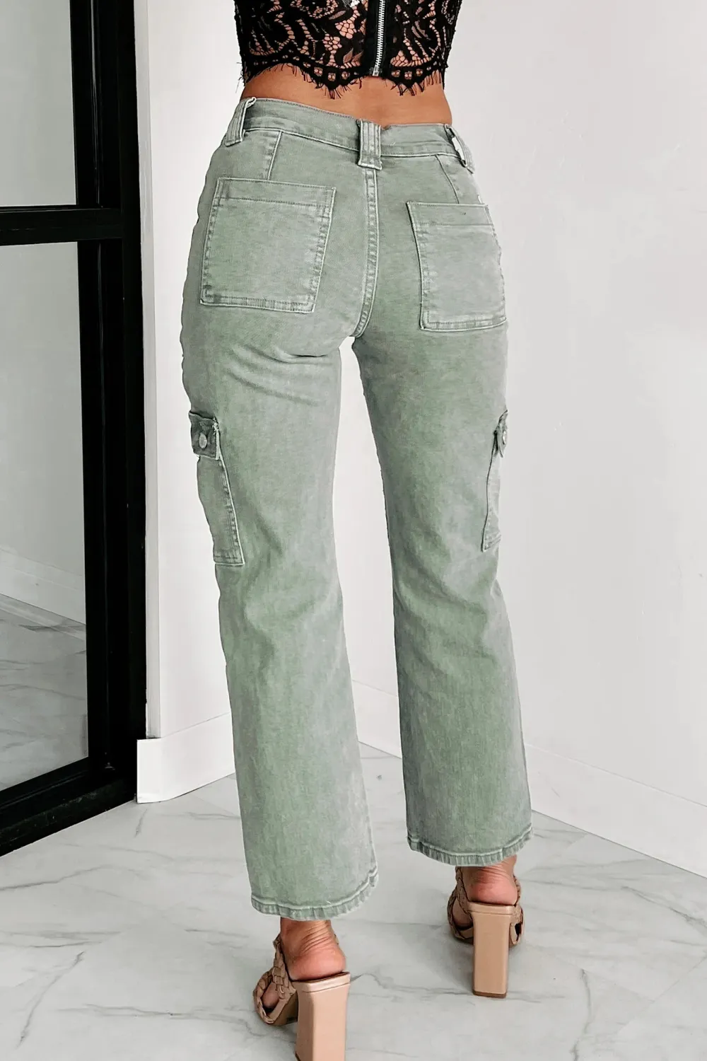 Army Green Work Jeans