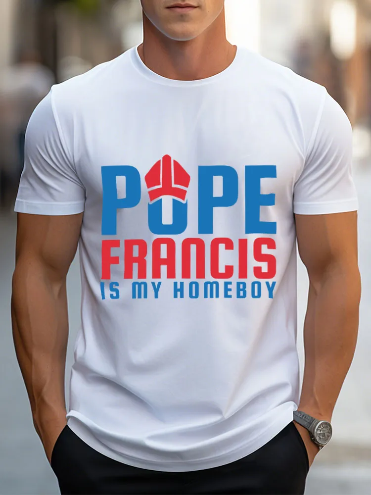 Men's Thank You Father 1936-2025 Print Short Sleeve Round Neck Cotton T-Shirt