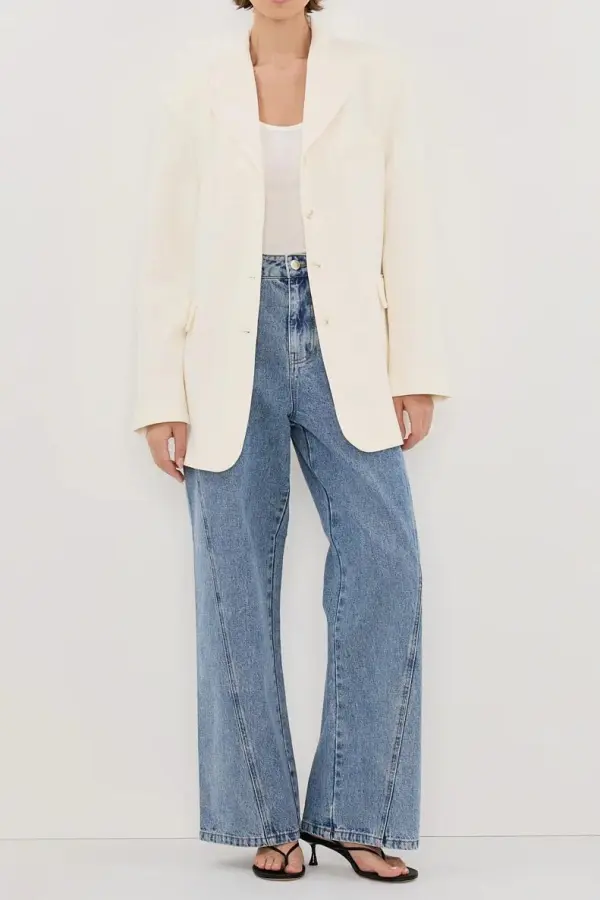 CREAM BOYFRIEND BLAZER