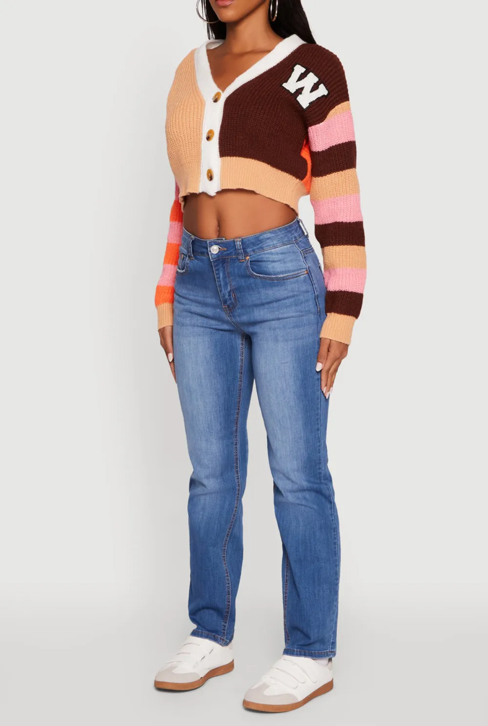 Striped Contrasting Cardigan