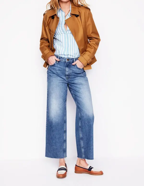 High Rise Straight Crop Jeans
