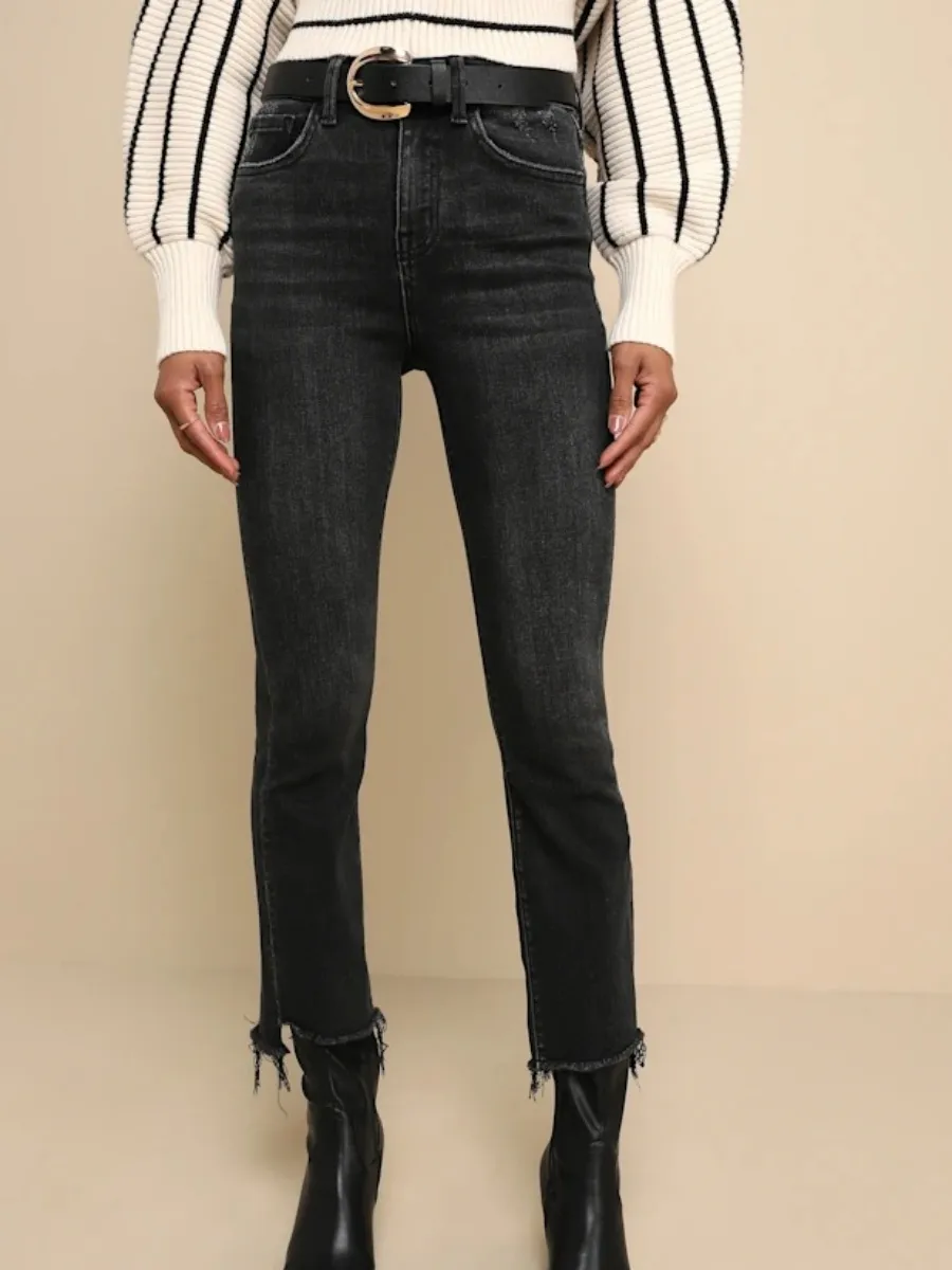 High Waisted Cropped Jeans