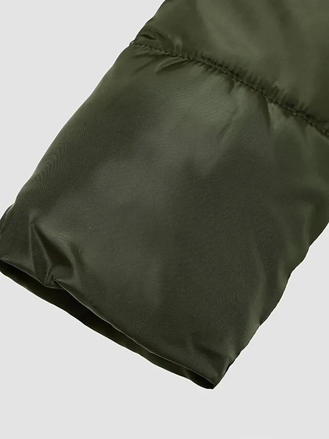 Women's Winter Jacket Puffer Jacket Hoodie Jacket Outdoor Street Daily Winter Fall Long Coat Regular Fit Windproof Warm Sports Streetwear Casual Jacket Long Sleeve Solid Color Rust Red caramel