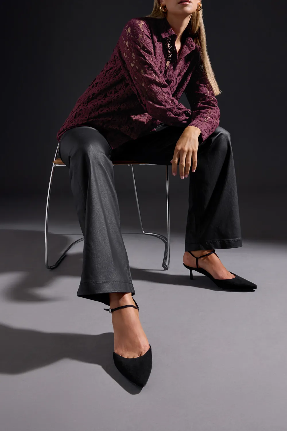 Faux Leather Pants with Pockets