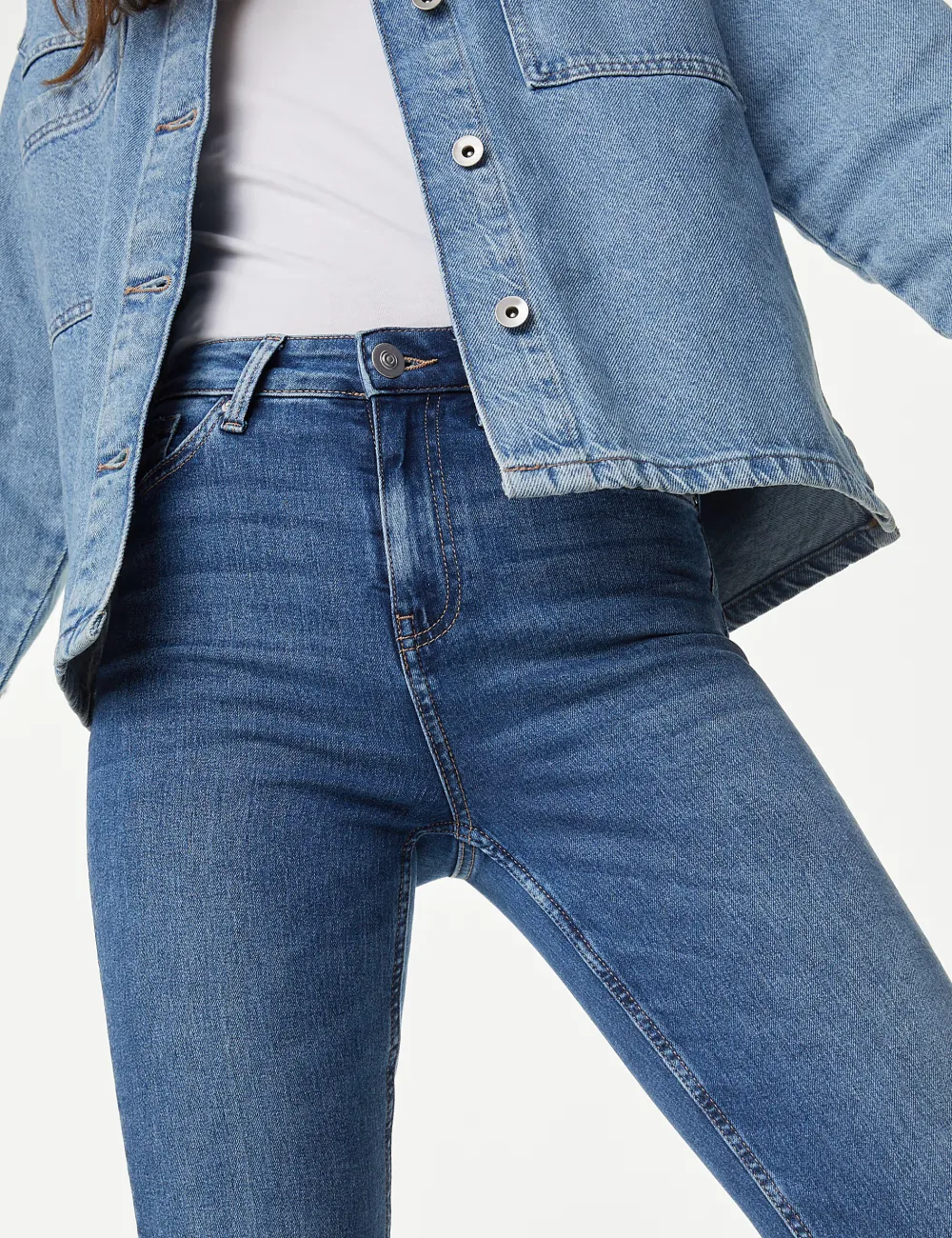 Womens Casual Slit Jeans