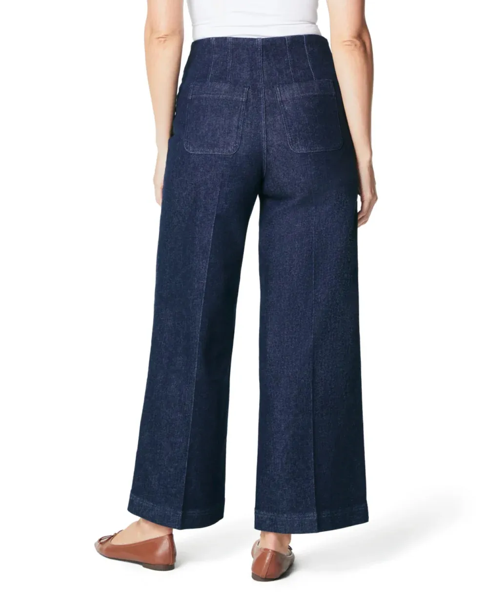 Cropped Wide-Leg Jeans - Raw Indigo