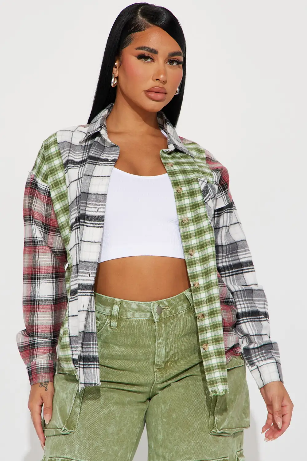 Piece Of Me Plaid Shirt - Multi Color