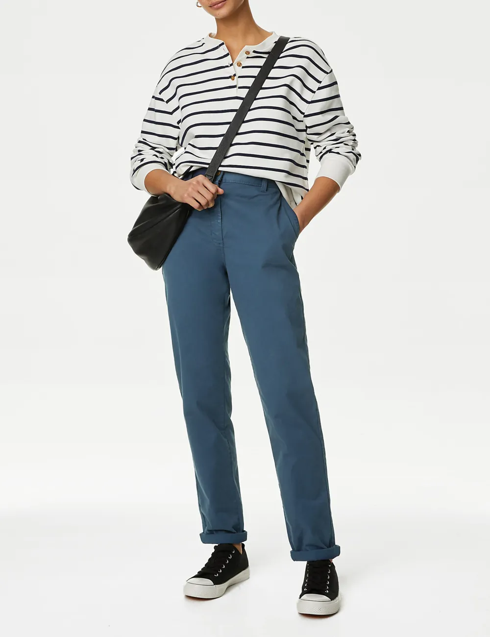 Cotton Rich Tea Dyed Slim Fit Chinos Grey