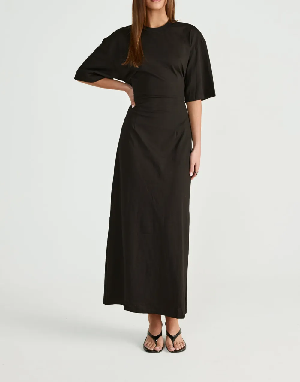 Simple And Versatile Short-Sleeved Dress