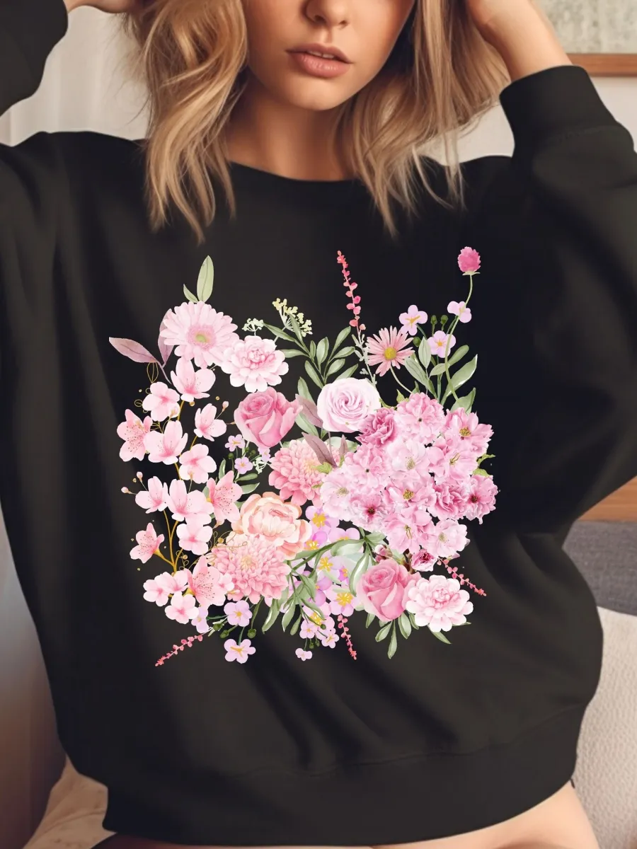 Romantic Floral Bouquet Sweatshirt
