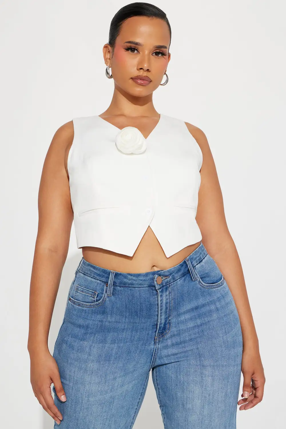 Fancy Feels Vest Top - White
