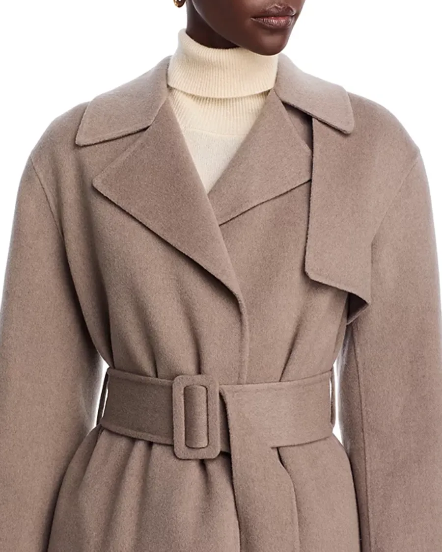 Cashmere Wrap Trench Coat