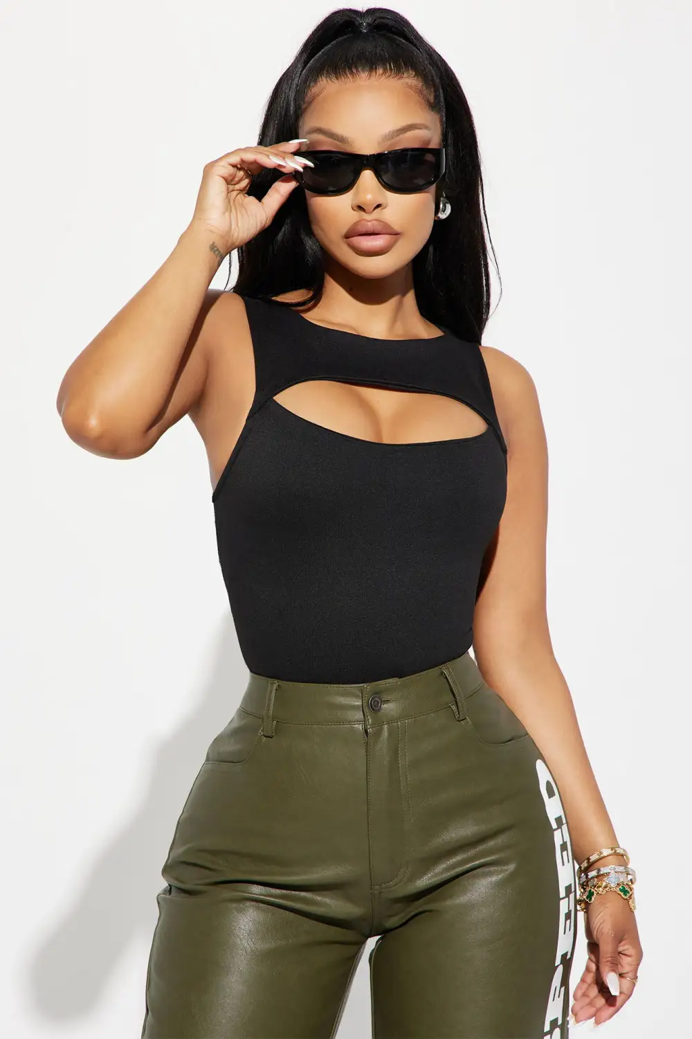 Eli Cut Out Bodysuit - Black