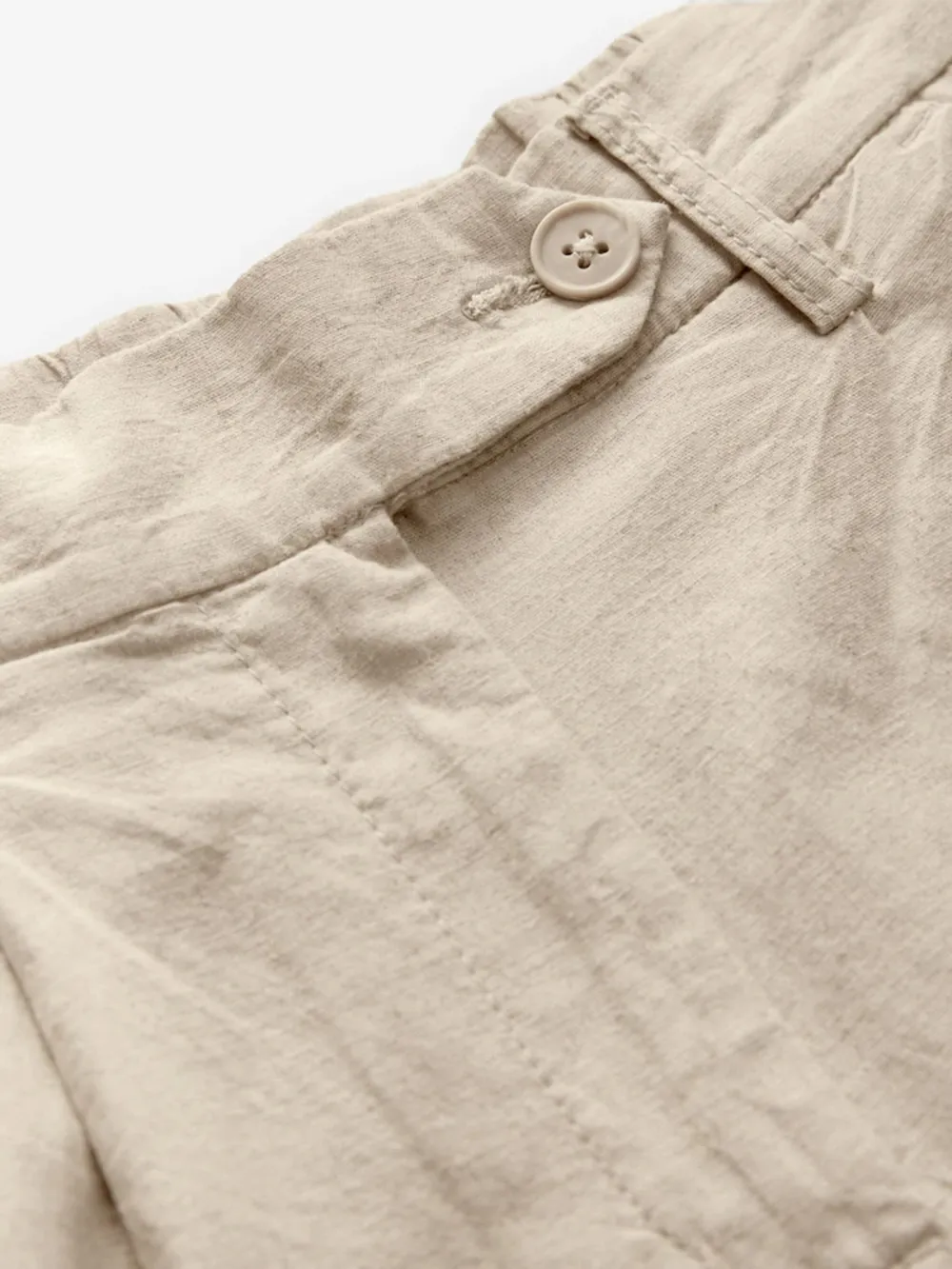 Natural Self-Cultivation Intelligent Barrel-Shaped Linen Pants