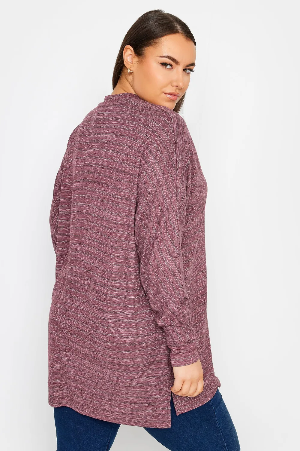 YOURS Curve Blue Front Seam Soft Touch Jumper