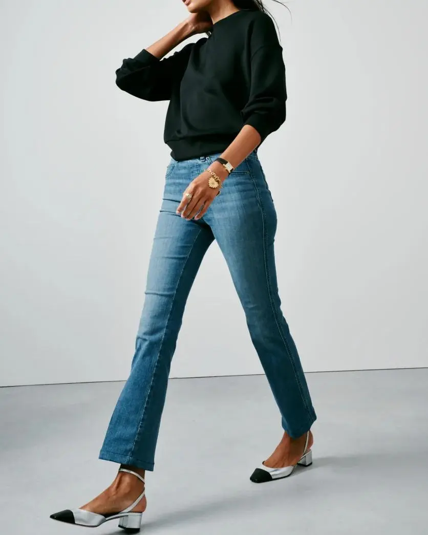 Vintage Indigo Kick Flare Jeans