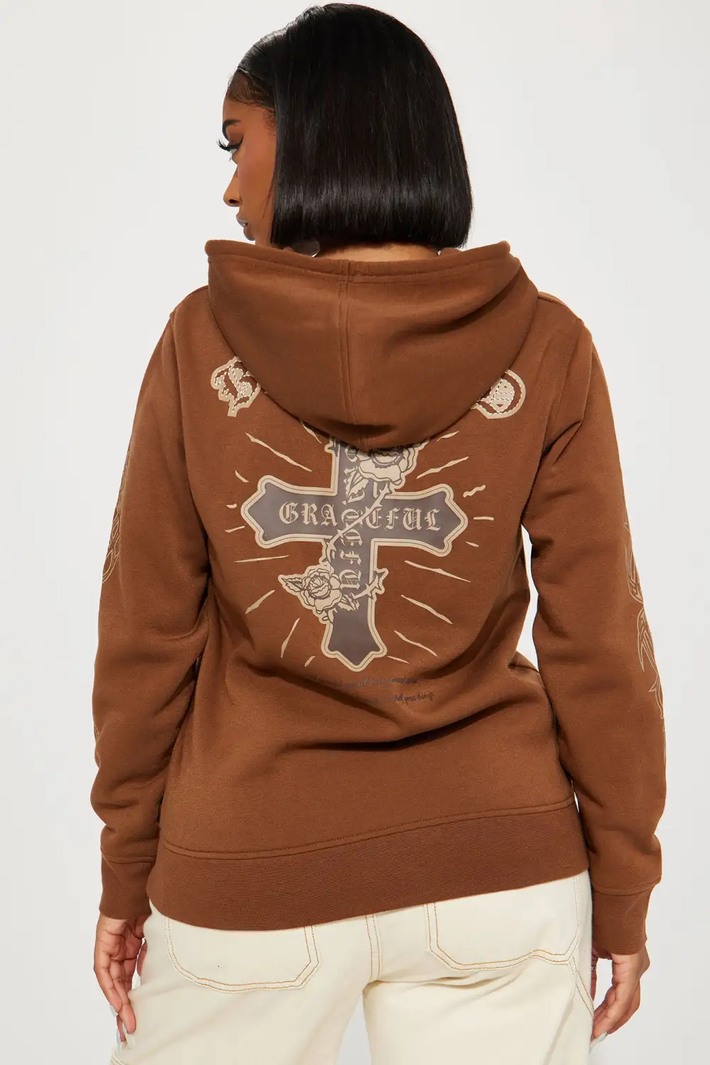 Blessed And Grateful Hoodie - Brown