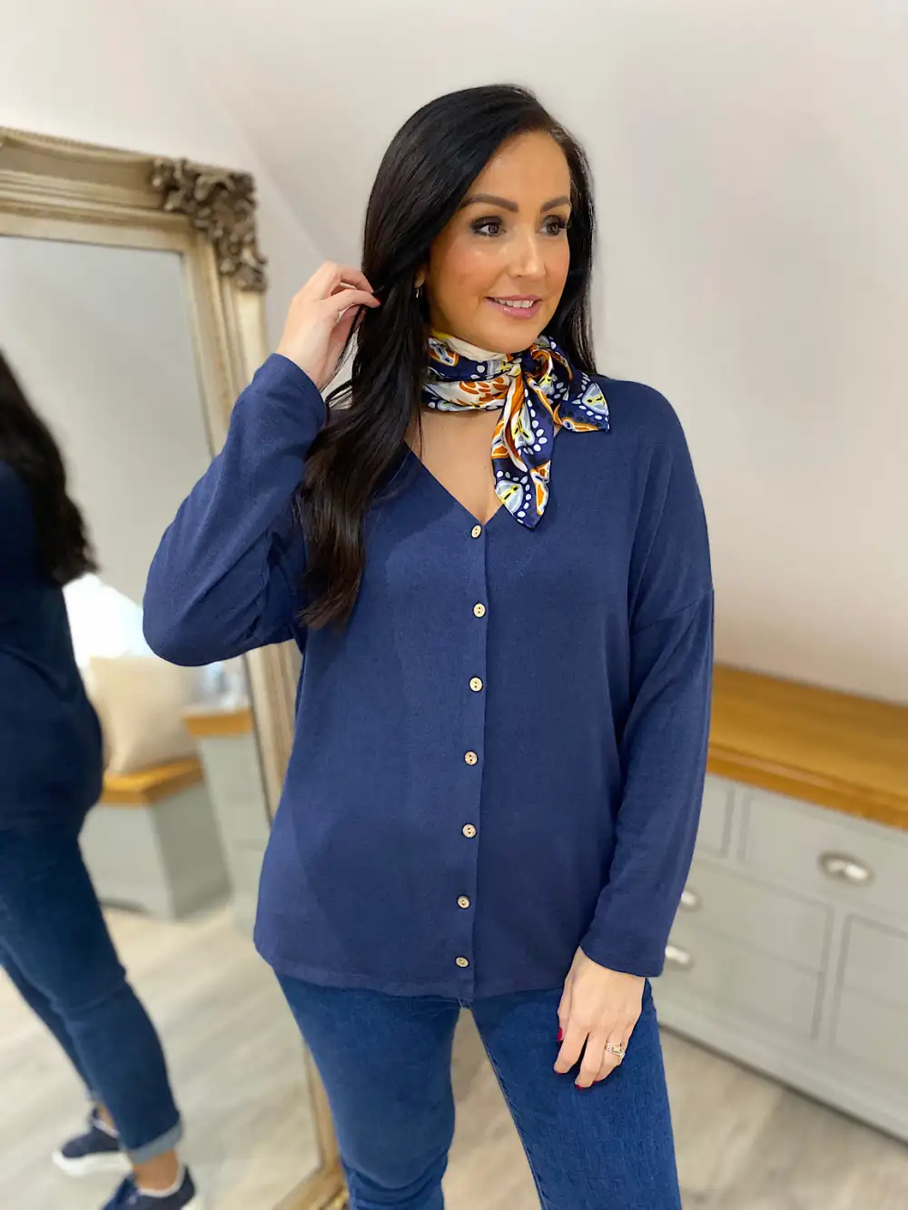 Navy Women's Lightweight Cardigan