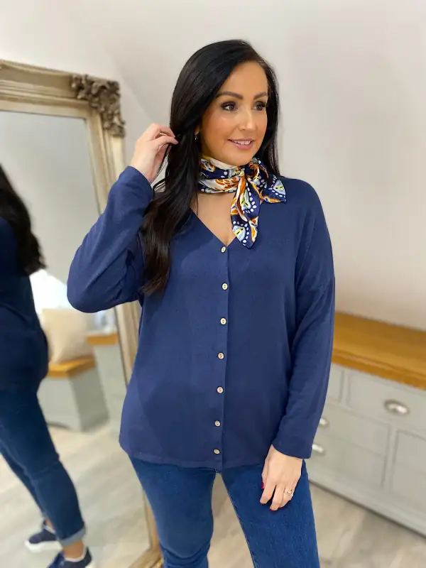 Navy Women's Lightweight Cardigan